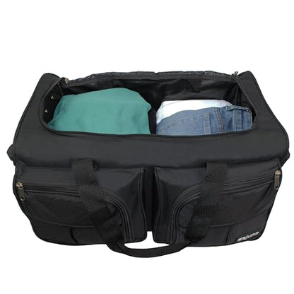 Hipack Carry-on Rolling Duffle Bag - color: Black