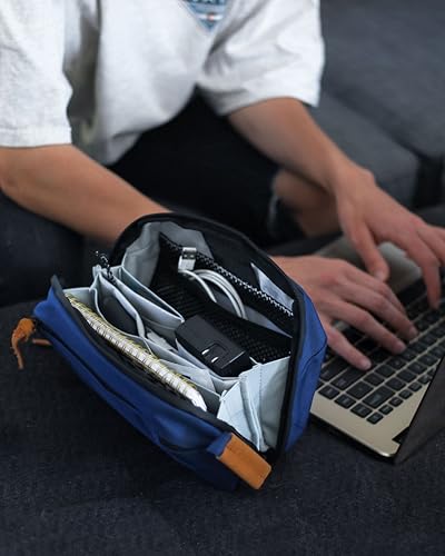 TRIPPED Travel Gear Tech Organizer Pouch for Cables and Accessories - color: Navy