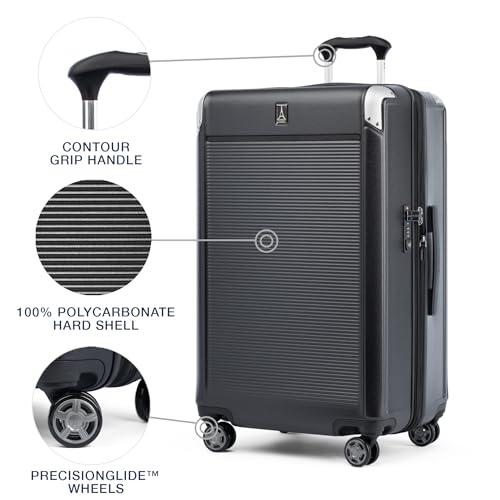 Travelpro Platinum Elite Hardside Checked Luggage, Black, 28-Inch - color: Shadow Black, size: Checked- Large 28-Inch