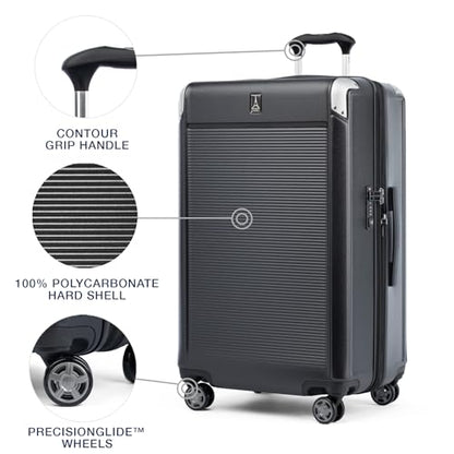 Travelpro Platinum Elite Hardside Checked Luggage, Black, 28-Inch - color: Shadow Black, size: Checked- Large 28-Inch