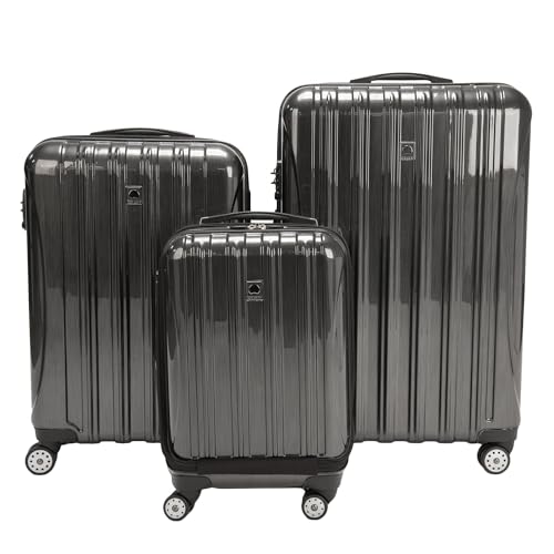 DELSEY PARIS Helium Aero, Set (19/24/28 Inch) Luggage, Brushed Charcoal - color: Brushed Charcoal, size: 3-Piece Set (19/24/28)