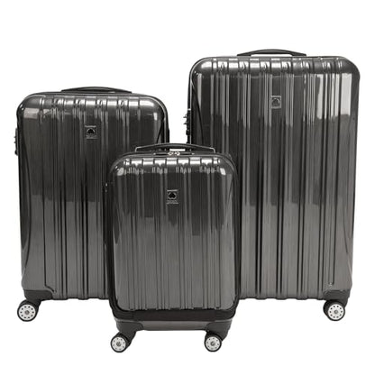 DELSEY PARIS Helium Aero, Set (19/24/28 Inch) Luggage, Brushed Charcoal - color: Brushed Charcoal, size: 3-Piece Set (19/24/28)