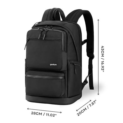 GOOTIUM Laptop Backpack, 15.6 Inch Laptop Compartment, TSA Friendly, 1260D Polyester Water Resistant, Unisex Daypack with Multiple Pockets for Business Travel Commute