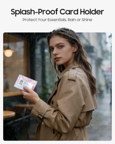 FINTIE Slim Minimalist Front Pocket Wallet RFID Blocking Credit Card Holder - color: glittering marble