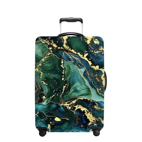 Green Pattern Luggage Cover Washable Suitcase Protector Anti-scratch Suitcase cover Fits 28-30 Inch Luggage L - color: Green pattern, size: L(28-30inch suitcase)