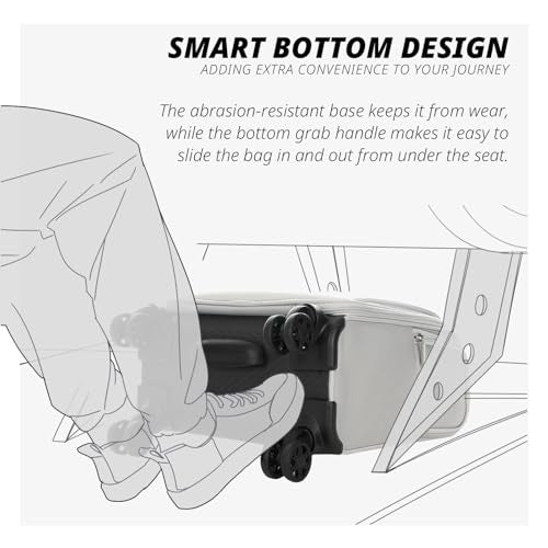 Verage Underseat Carry On Luggage with Wheels,14-Inch,Cloud Gray - color: Cloud Gray, size: 14-Inch Compact Underseat
