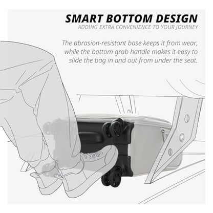 Verage Underseat Carry On Luggage with Wheels,14-Inch,Cloud Gray - color: Cloud Gray, size: 14-Inch Compact Underseat