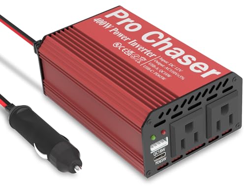 Pro Chaser 400W Power Inverters for Vehicles DC 12v to 110v AC Car Inverter