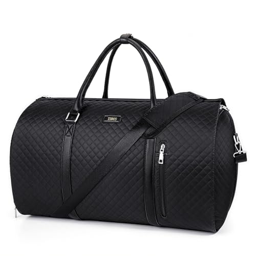 Convertible 2-in-1 Garment Bags for Travel with Waterproof Shoe Compartment - color: 4-Black