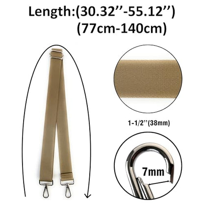 Purse Strap Replacement for Crossbody Bags & Handbags - color: Khaki, size: 1-1/2 Inch Wide