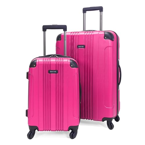 Kenneth Cole REACTION Out of Bounds Lightweight Hardshell 4-Wheel Spinner Luggage, Magenta, 2-Piece Set (20" & 28") - color: Magenta, size: 2-Piece Set (20" & 28")