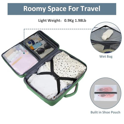 Taygeer Travel Backpack for Women Men, Airline Approved Carry On Backpack - color: Peridotgreen, size: X-Large