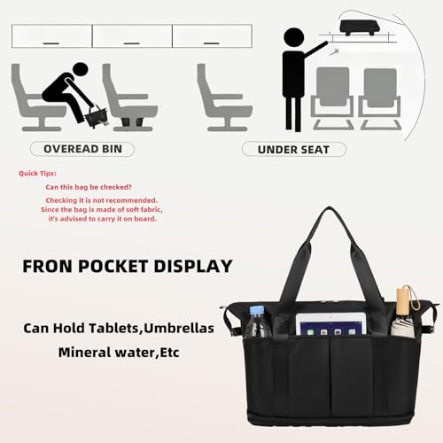 Travel Rolling Duffel Bag with Removable Wheels,Expandable Foldable Carry-On Luggage for Trip or Hospitalization - color: Black Backpack