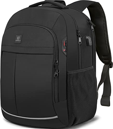 CAFELE Backpack, Laptop Backpack, Carry on Backpack, Durable TSA Friendly Business Travel 17.3 Inch Laptop Backpack with USB Port, College School Bag Gift for Men Women Teens Bookbag, Black - color: 17.3 Inch-black