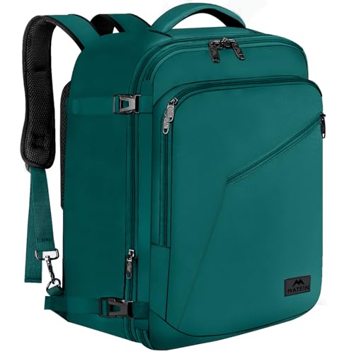 MATEIN Travel Backpack Large, Expandable Carry on Backpack for Travelling - color: Peacock Blue, size: XX-Large
