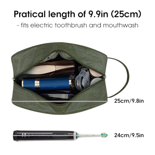 Narwey Travel Toiletry Bag for Women, Dopp Kit Men, Bathroom, Medicine Bag - color: B-Army Green