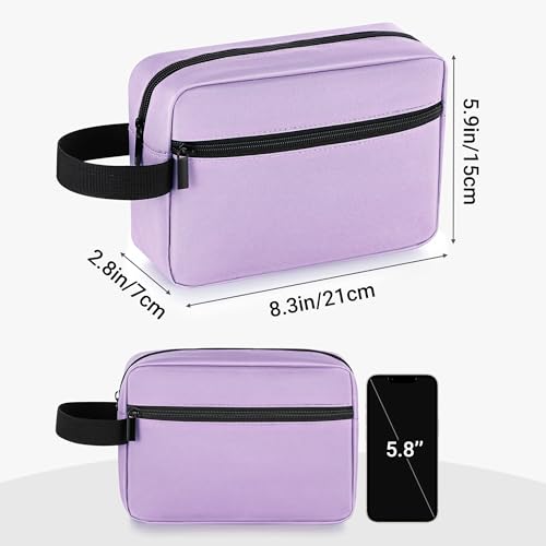 Elviros Hanging Toiletry Bag, Lightweight Dopp Kit, Small, Lavender Purple - color: Lavender Purple, size: Small