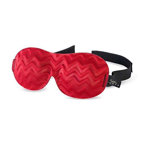 Bucky Ultralight Travel & Sleep Chevron Eye Mask, Red, One Size - color: Red