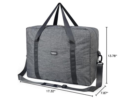 For Frontier Airlines Personal Item Bag 18x14x8 Travel Duffel Bag Carry on - color: Gray (with Shoulder Strap)