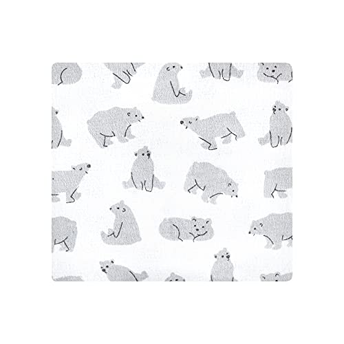 Hudson Baby 유니 베이비 면 플란넬 속싸개, 곰 포즈, 원 사이즈 - color: 곰 포즈, size: 2-18 개월