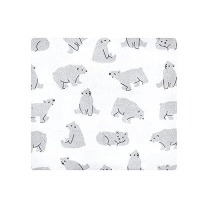 Hudson Baby 유니 베이비 면 플란넬 속싸개, 곰 포즈, 원 사이즈 - color: 곰 포즈, size: 2-18 개월