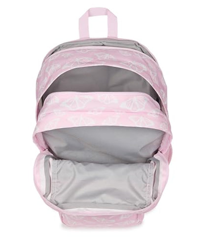 JanSport 34L Big Backpack - 15 Inch Laptop Sleeve, Flutter By Pink - color: Flutter By Pink Ice