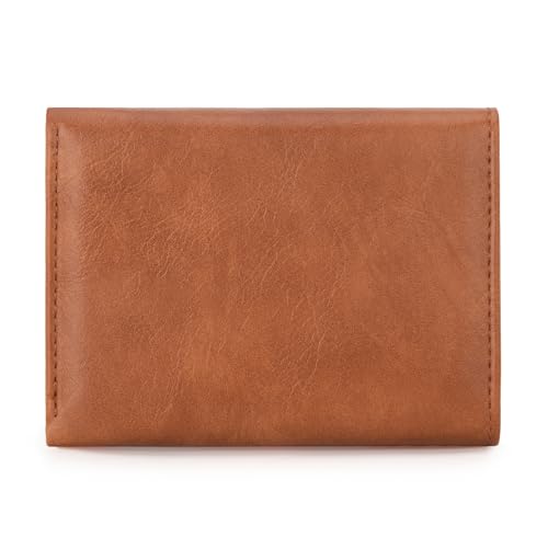 Montana West Wallet Women Small Trifold Wallet RFID Blocking Minimalist Wallets with ID Window - color: Brown