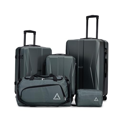 20/24/28 Inch Hardshell Suitcase Set, ABS Luggage Set with TSA Lock 5 Piece - color: Teal