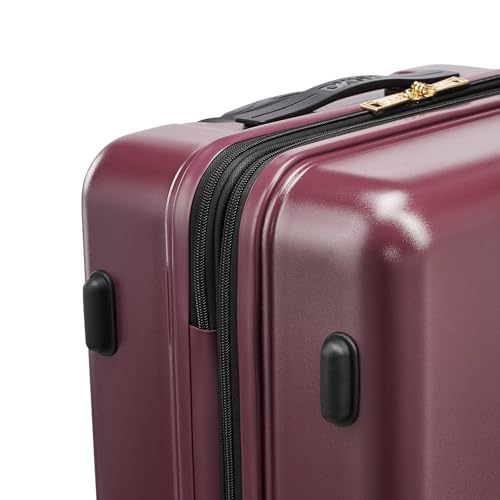 DKNY On the Go 25" Hardshell Lightweight Expandable Checked Luggage with Spinner Wheels,Burgundy - color: Burgundy, size: 25" Checked Luggage