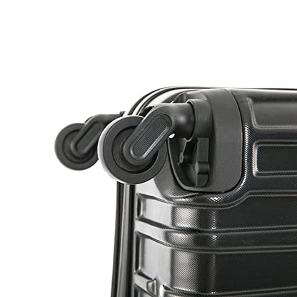InUSA VASTY 20-Inch Carry-On Hardside Spinner Luggage Lightweight Black - color: Black, size: 20 Inch