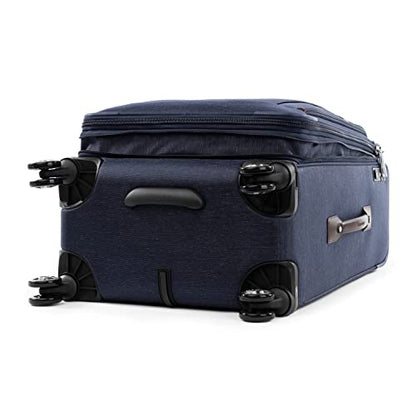 Travelpro Platinum Elite Checked Luggage Spinner, True Navy, 25-Inch - color: True Navy Blue, size: Checked-Medium 25-Inch