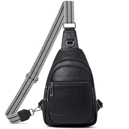 7L Sling Bag Crossbody Bags for Women Fanny Packs Purses Cross Body Bag for Woman Small backpack Travel Shoulder Bag handbags - color: 3-black