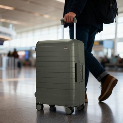 Luggage Sets 2 Piece, 20/28 Inch Hardside Zipperless Durable Suitcases with Spinner Wheels & TSA Lock, Green - color: Green