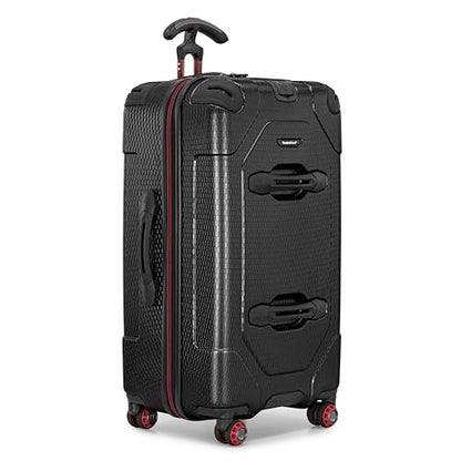 Traveler's Choice Maxporter II Polycarbonate Hardside Trunk with Spinner Wheels, Black, 28-Inch Medium Trunk - color: Black, size: 28-inch Medium Trunk