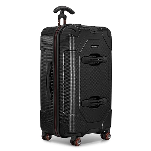 Traveler's Choice Maxporter II Polycarbonate Hardside Trunk with Spinner Wheels, Black, 28-Inch Medium Trunk - color: Black, size: 28-inch Medium Trunk