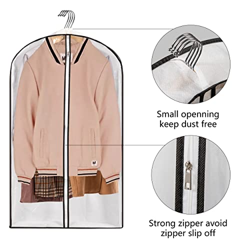MsKitchen Clear Plastic Hanging Clothes Bags with 4" Gusseted Garment Bags for Storage, Suits, Coats, Sweaters, Shirts - 24" x 40" x 4"",3 Pack - size: 24"x40"x4"/ 3 Pack