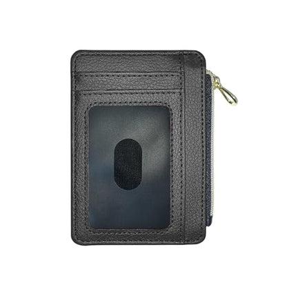 Slim Minimalist Faux Leather Front Pocket Credit Card Holder Wallet - color: B