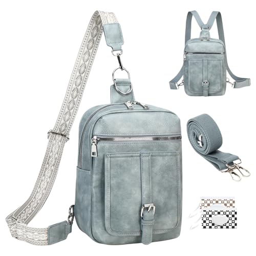 MYHOZEE Mini Diaper Bag Crossbody Small Diaper Bag Purse with Wipes Pocket - color: Denim Blue