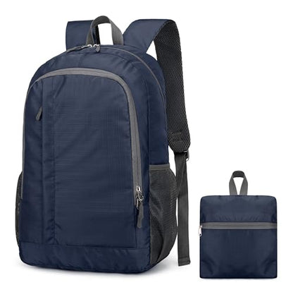 Ultra Packable Hiking Backpack, Foldable Travel Daypack, 25L - color: Dark Blue
