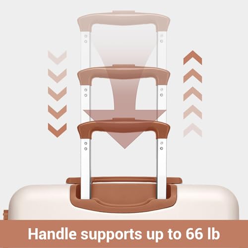 Kono 2-Piece Luggage Set 20in Carry-On luggage Duffel bag Waterproof White - color: Cream White, size: 2-piece set (DB/20")