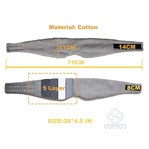 FAN WU Cotton Sleep Mask with Travel Pouch, Zero-Pressure Blackout Mask