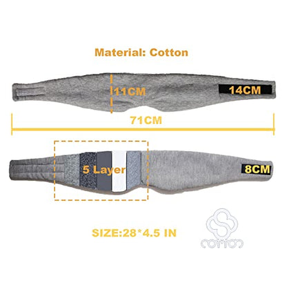 FAN WU Cotton Sleep Mask with Travel Pouch, Zero-Pressure Blackout Mask