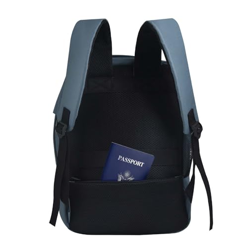 Bellanca Air Canada And WestJet Personal Item Size Backpack Under Seat Carry-on Bag Flair Airlines Hand Luggage (Blue, 16x12x6In) - color: Blue