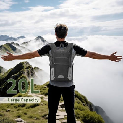 Lightweight Foldable Daypack Travel Backpack 20L, Black - color: Black