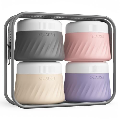 Quatish 2oz Travel Size Containers for Toiletries, 4 Pack, Dusty Pink - color: Dusty Pink, size: 2 Ounces