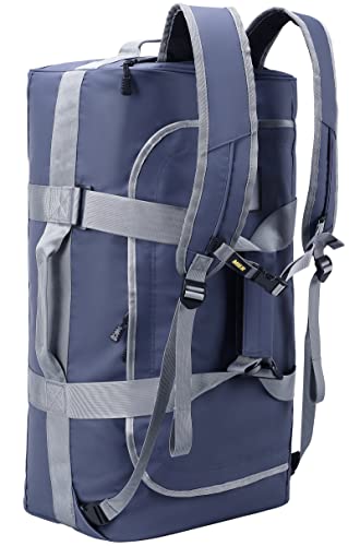 MIER 40L/60L/90L Water Resistant Backpack Duffel, Heavy Duty Duffle Bags - color: Blue, size: 60l