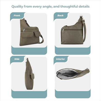 Travelon Anti-Theft Classic Crossbody Bag - color: Nutmeg
