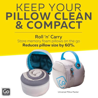 Go Travel Universal Travel Pillow Packer, Roll to Fit, Blue