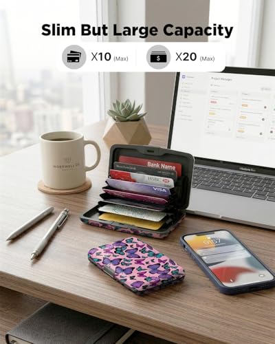 Maicican RFID Blocking Aluminum Credit Card Holder - color: Card holder wallet - Colorful Butterfly