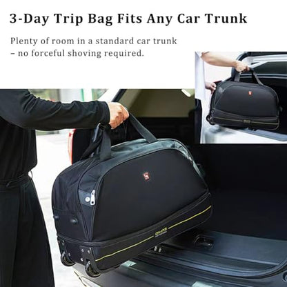 OIWAS Rolling Duffle Bag with Wheels, 22 inch Carry On Bag for Travel - color: Red